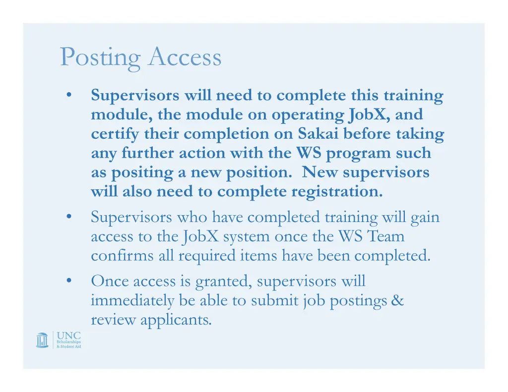 posting access