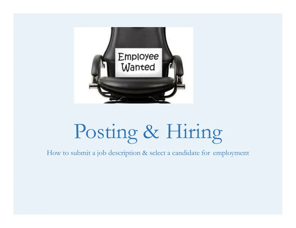 posting hiring