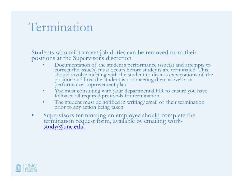 termination