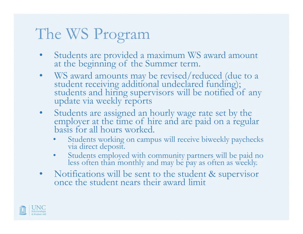 the ws program