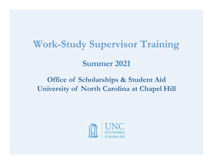 work study supervisor training