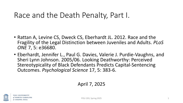 race and the death penalty part i