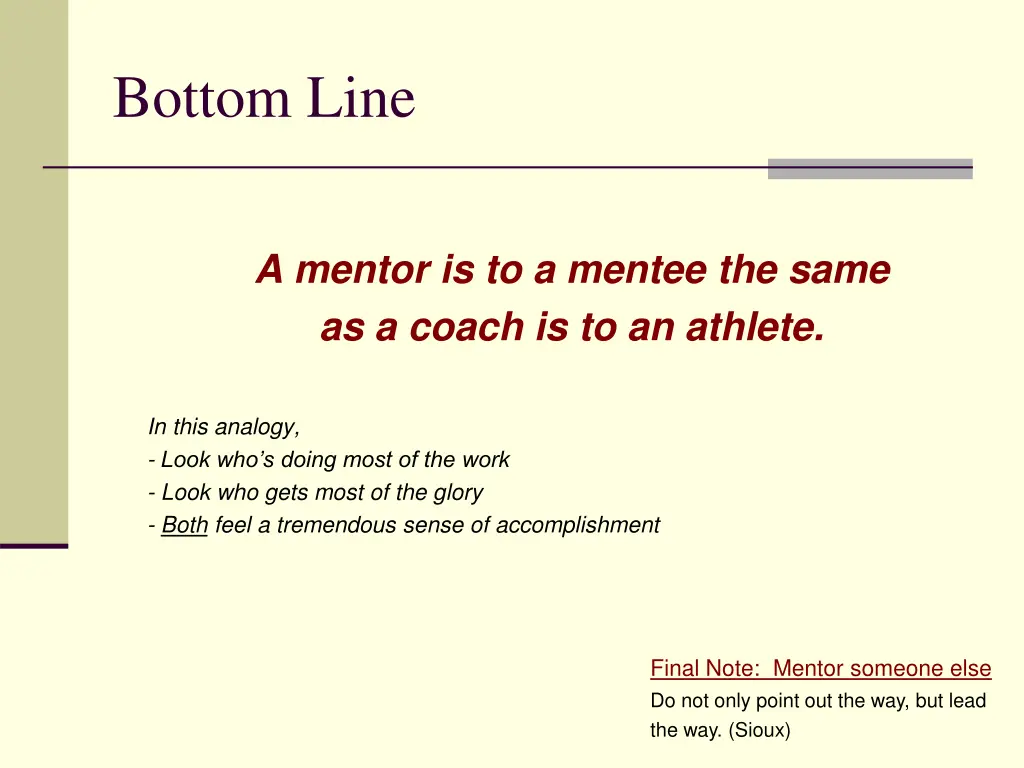 bottom line