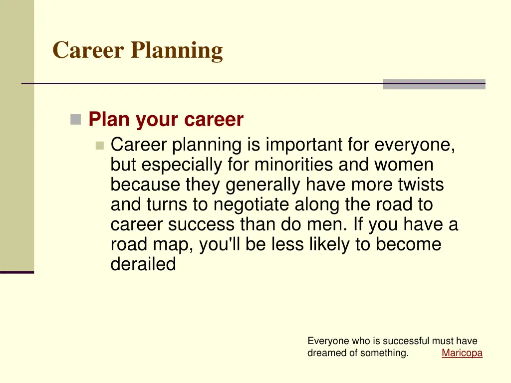 career planning