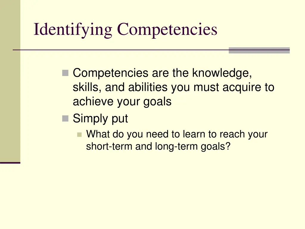 identifying competencies