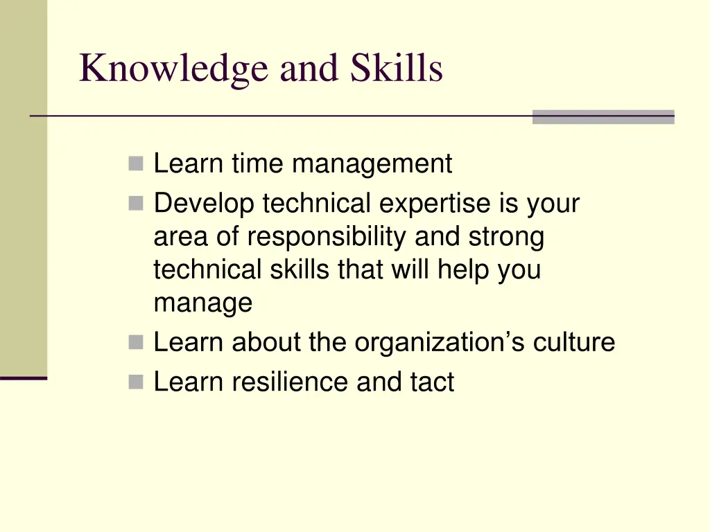 knowledge and skills 1