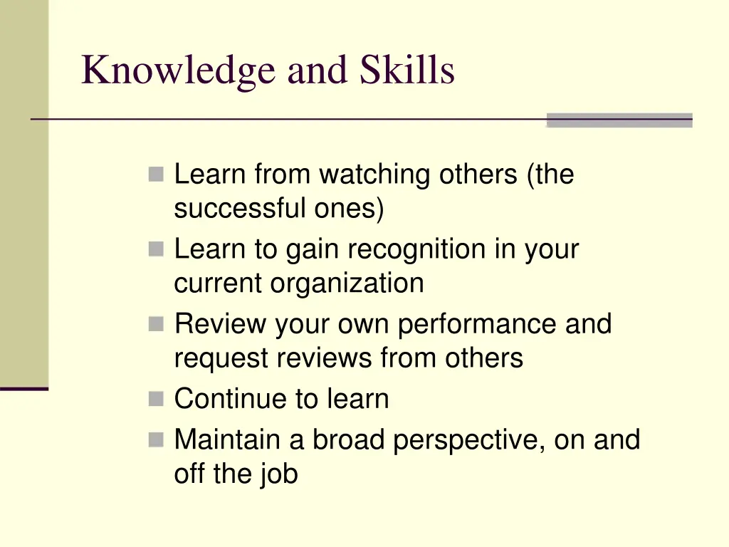 knowledge and skills 2