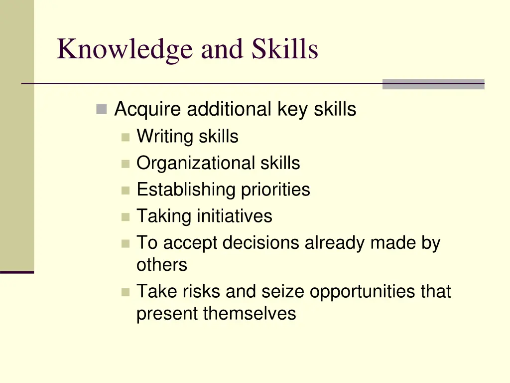 knowledge and skills 3