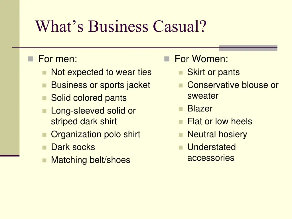 what s business casual