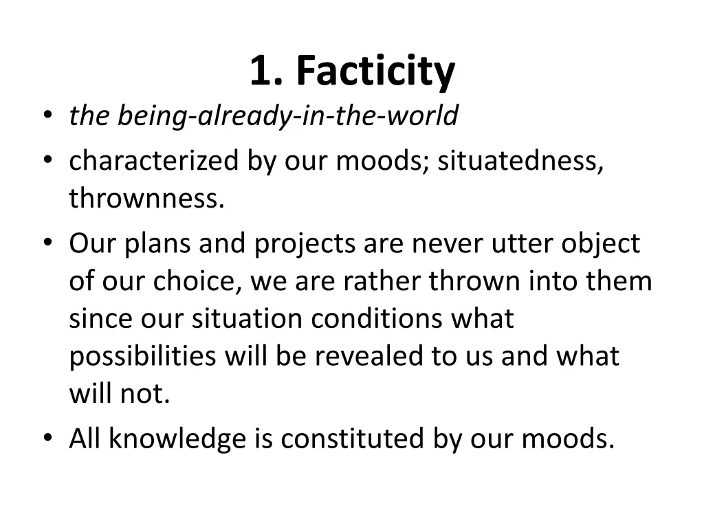 1 facticity