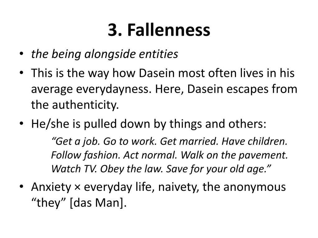 3 fallenness