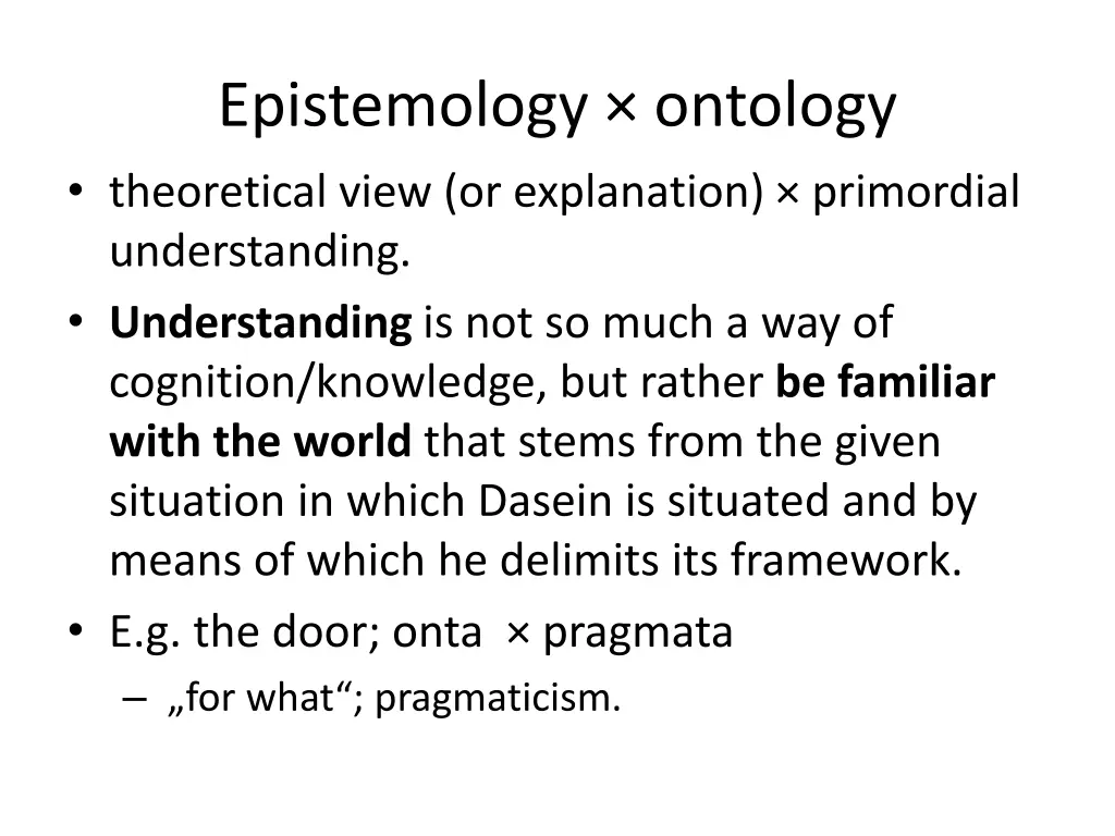 epistemology ontology theoretical view