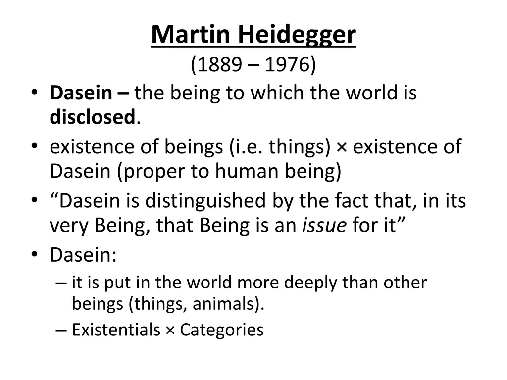 martin heidegger 1889 1976