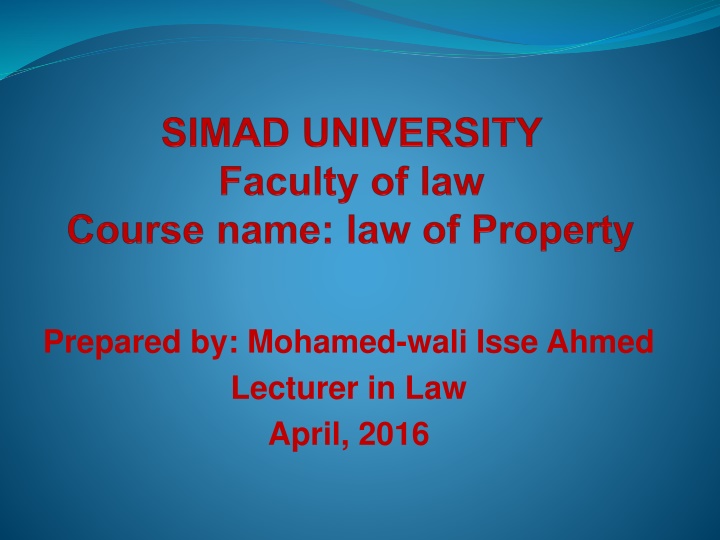 prepared by mohamed wali isse ahmed lecturer