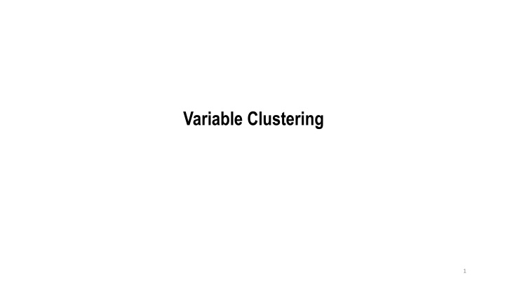 variable clustering