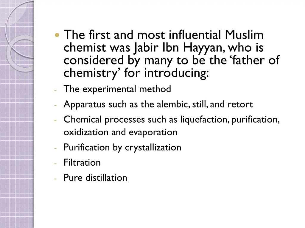 the first and most influential muslim chemist