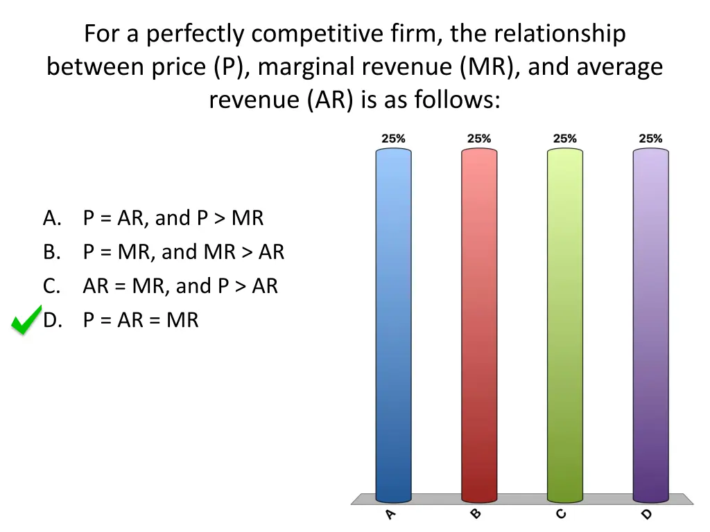 for a perfectly competitive firm the relationship