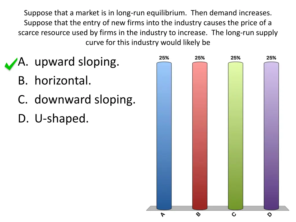suppose that a market is in long run equilibrium