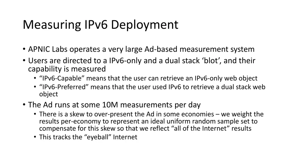 measuring ipv6 deployment