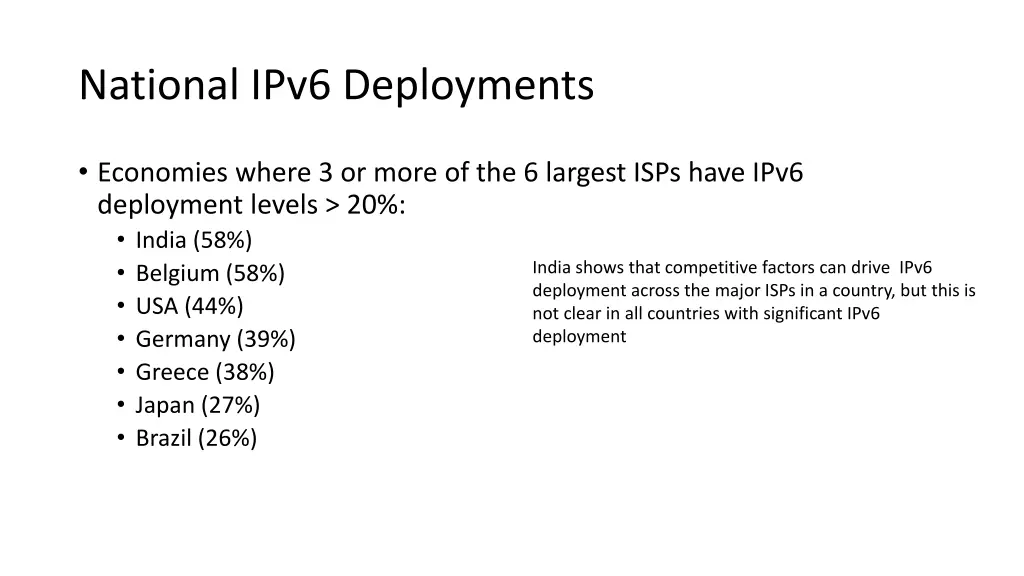 national ipv6 deployments