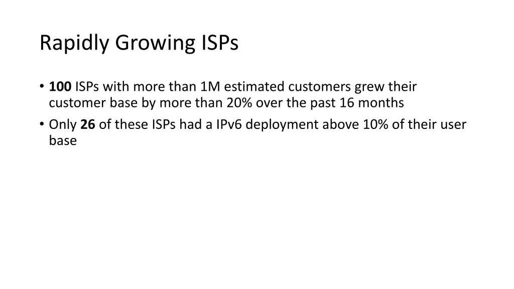 rapidly growing isps 1