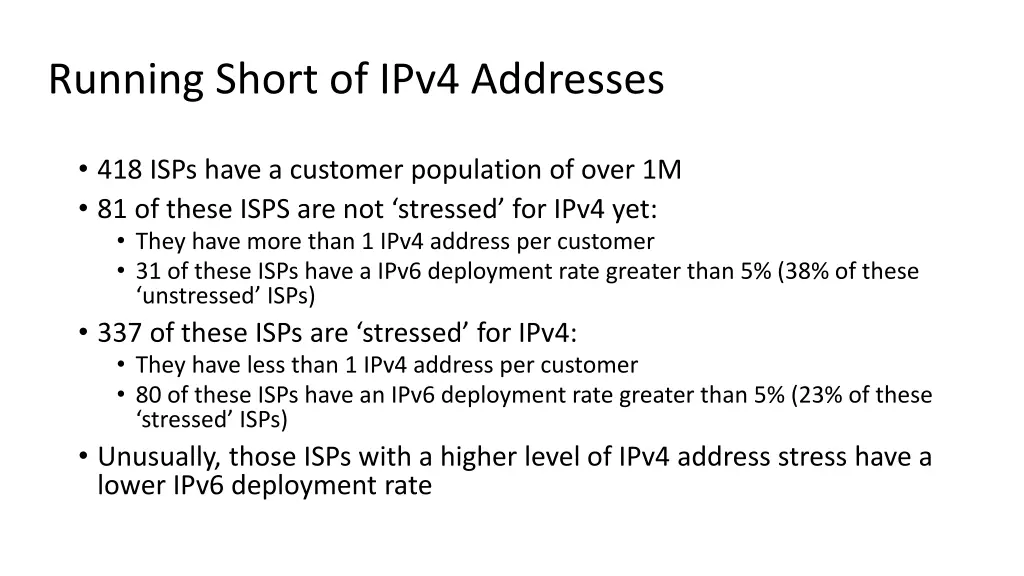 running short of ipv4 addresses