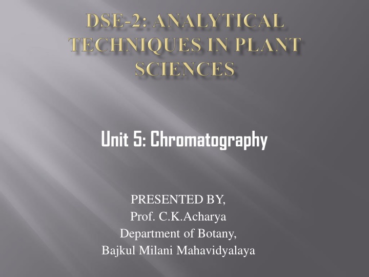 unit 5 chromatography