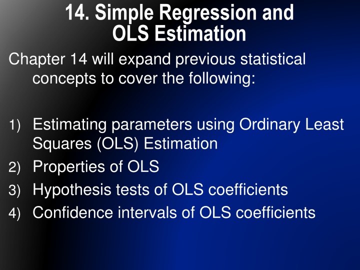 14 simple regression and ols estimation chapter