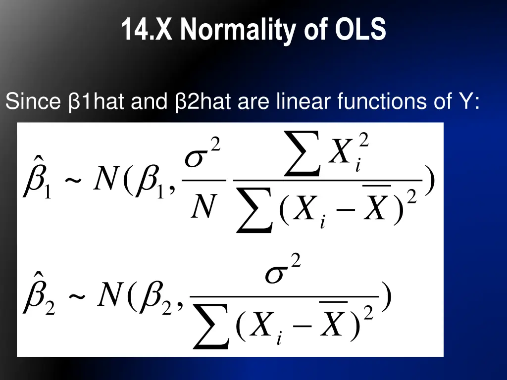 14 x normality of ols
