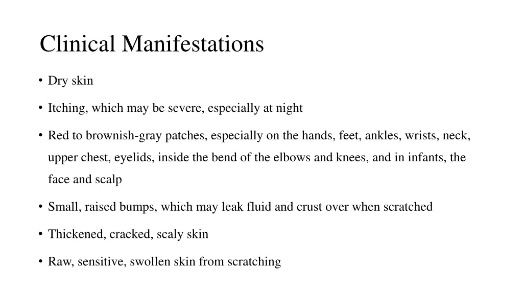 clinical manifestations 1