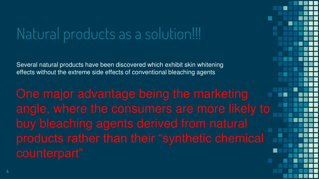 natural products as a solution