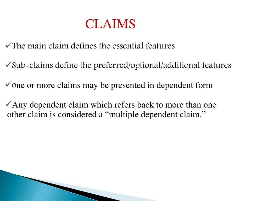claims