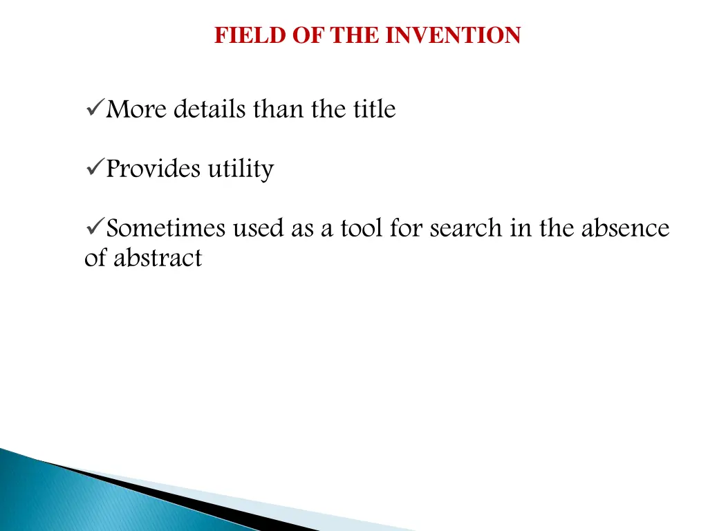field of the invention