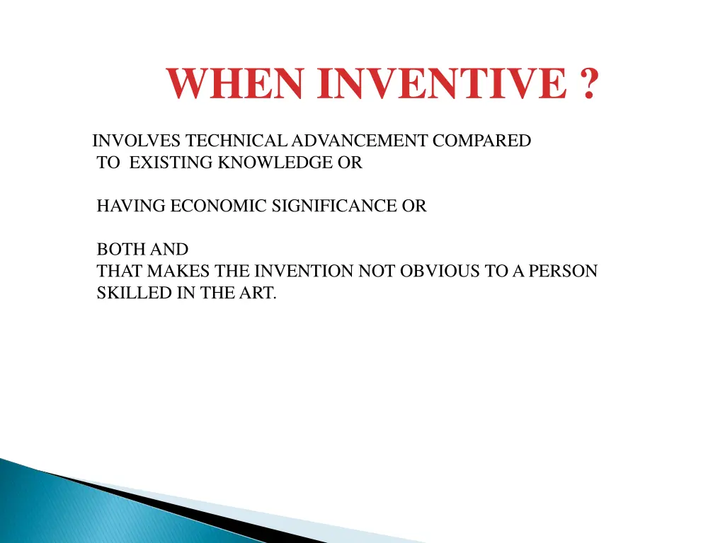 when inventive