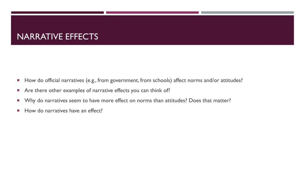 narrative effects