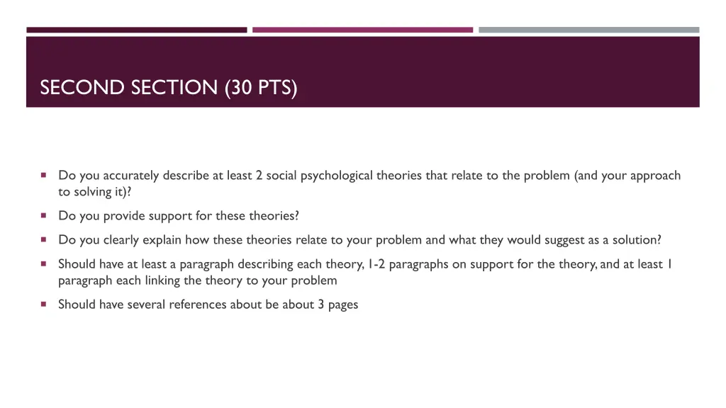 second section 30 pts