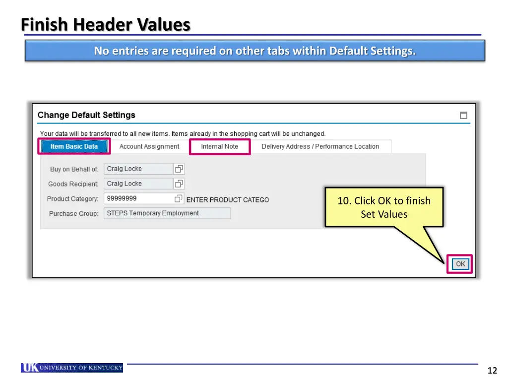 finish header values