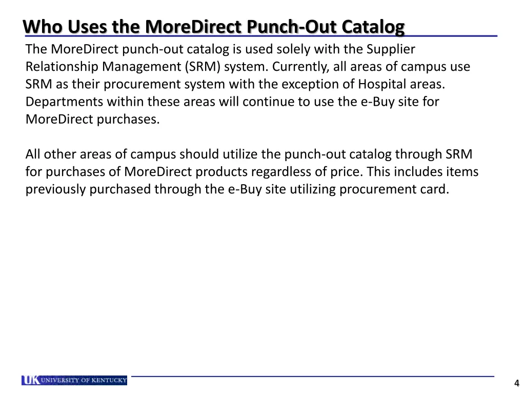 who uses the moredirect punch out catalog