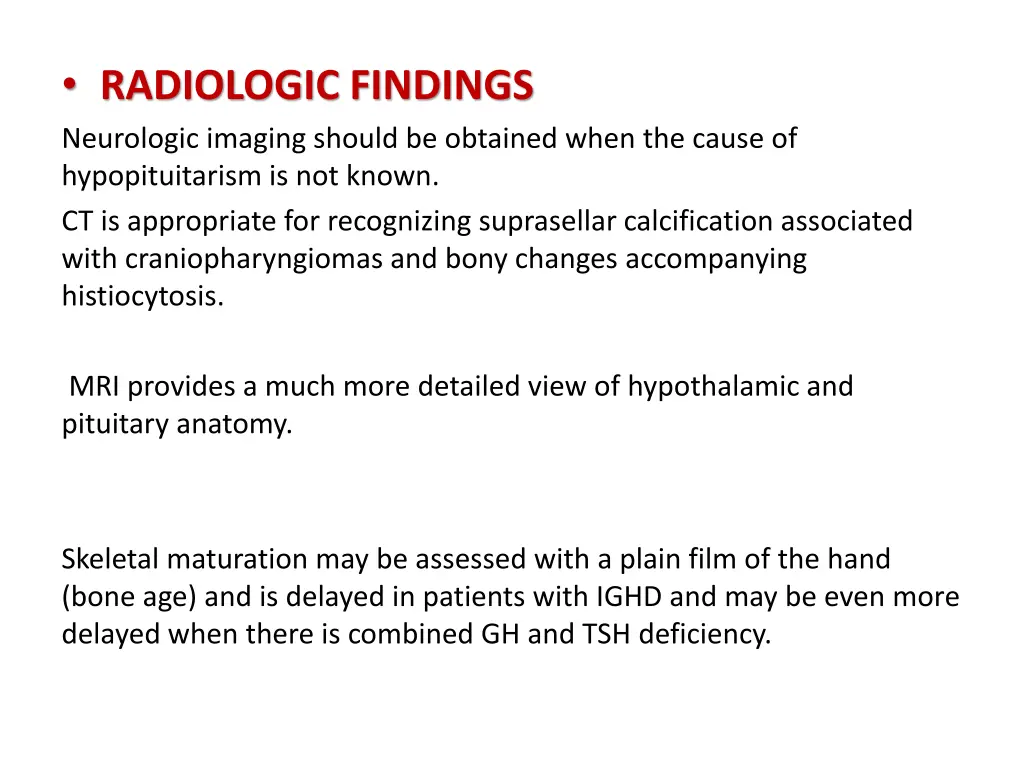 radiologic findings neurologic imaging should