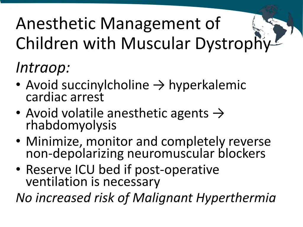 anesthetic management of children with muscular 1