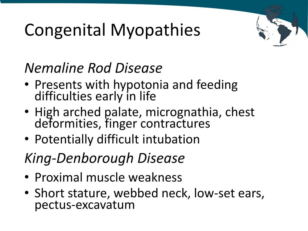 congenital myopathies 1