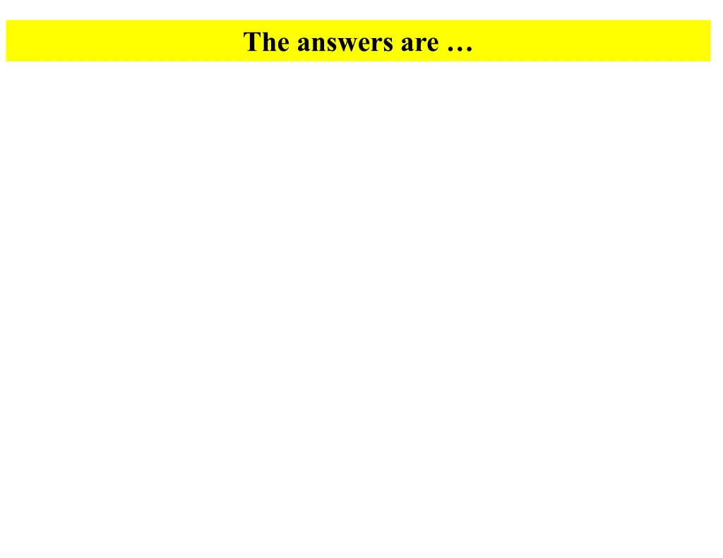 the answers are 1