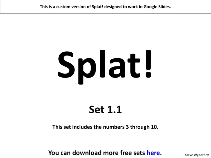 this is a custom version of splat designed