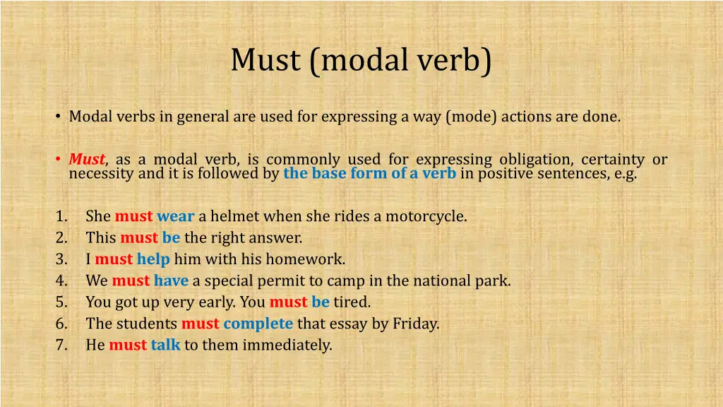 must modal verb