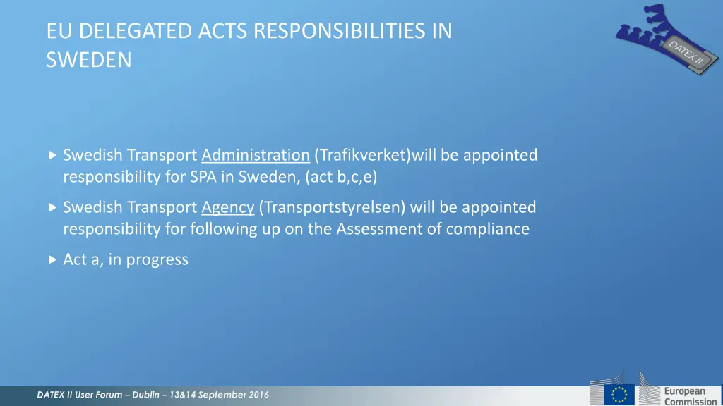 eu delegated acts responsibilities in sweden