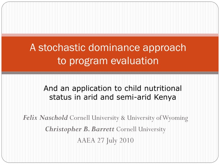 a stochastic dominance approach to program