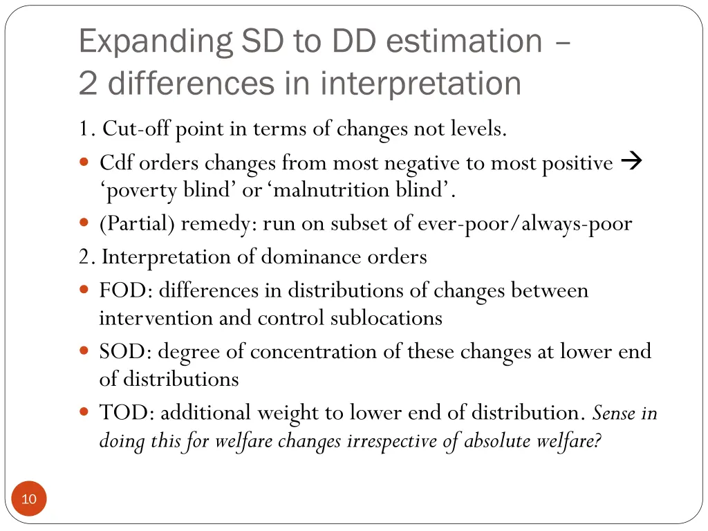 expanding sd to dd estimation 2 differences