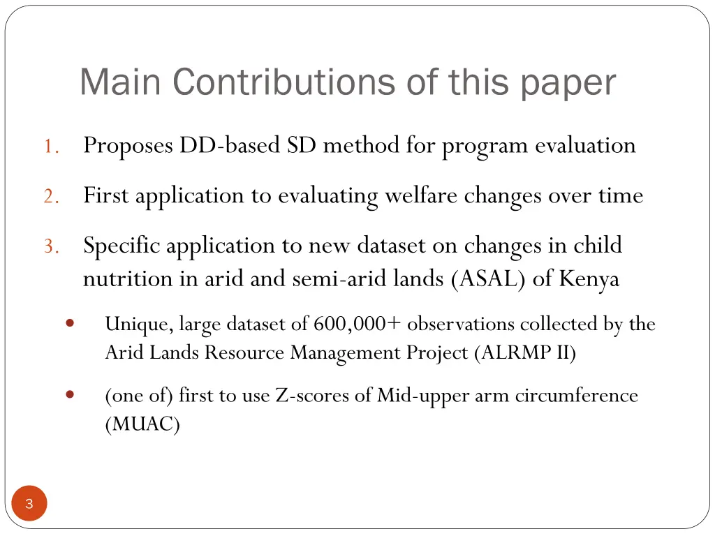 main contributions of this paper
