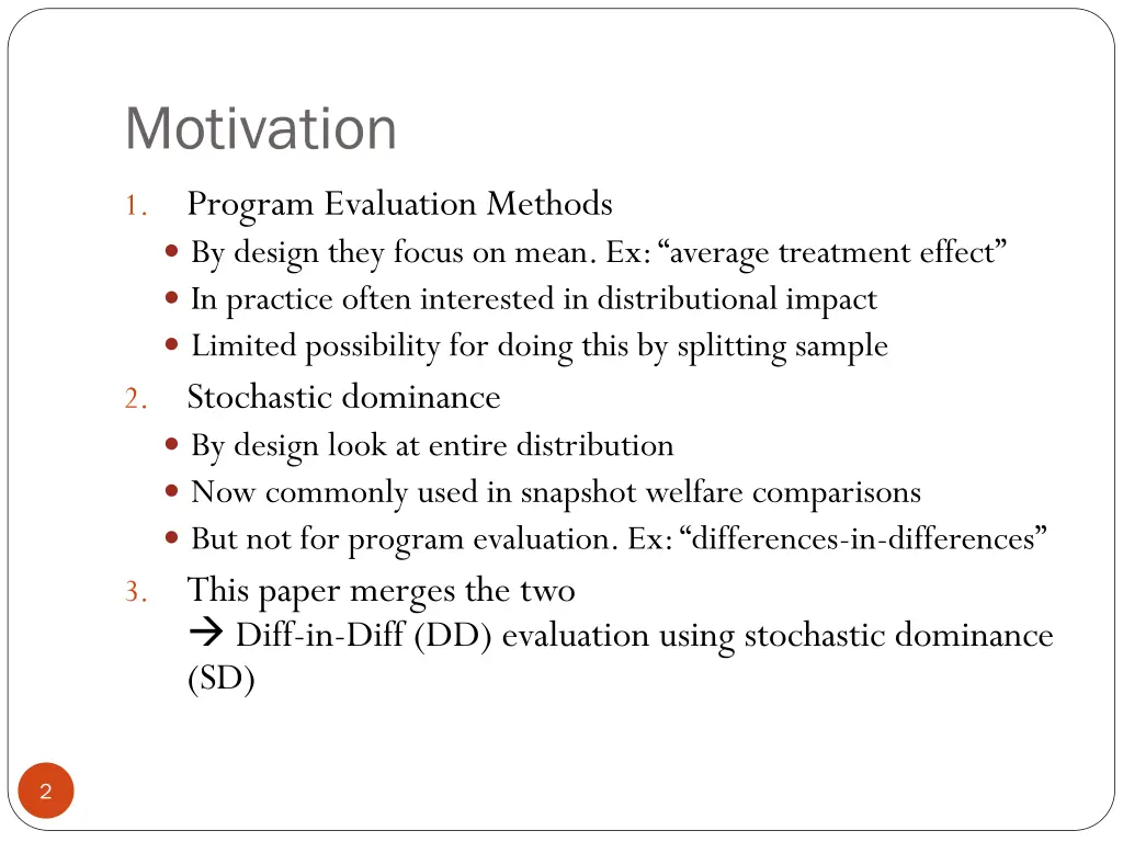 motivation program evaluation methods by design