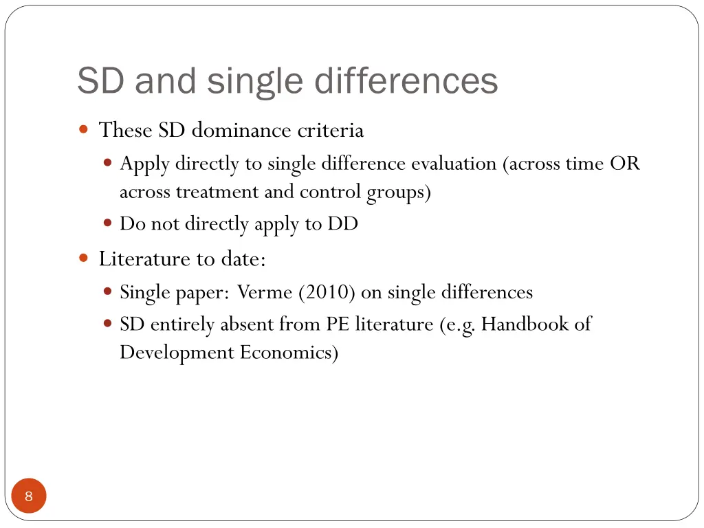 sd and single differences